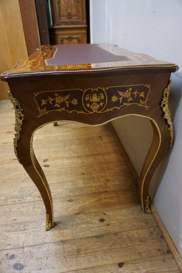 STYLOWE BIURKO BIURECZKO INTARSJE GIĘTE NOGI