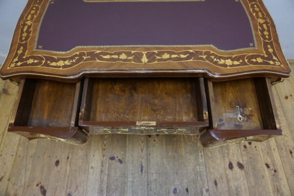 STYLOWE BIURKO BIURECZKO INTARSJE GIĘTE NOGI