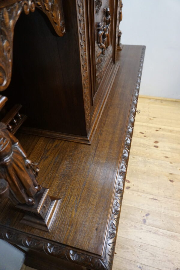 FIGURALNY BRETOŃSKI KREDENS BOGATO RZEŹBIONY FRANCJA ORYGINAŁ