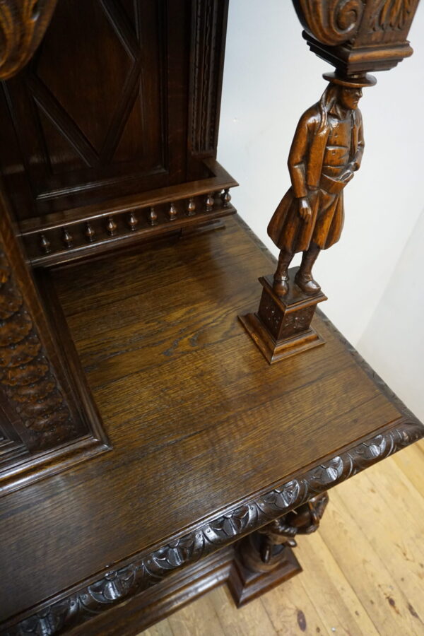 FIGURALNY BRETOŃSKI KREDENS BOGATO RZEŹBIONY FRANCJA ORYGINAŁ