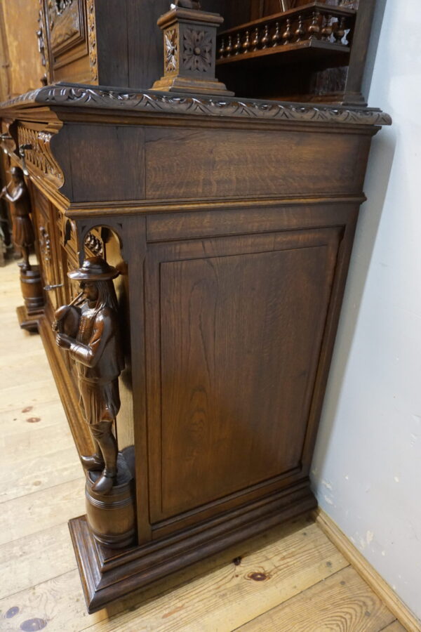 FIGURALNY BRETOŃSKI KREDENS BOGATO RZEŹBIONY FRANCJA ORYGINAŁ