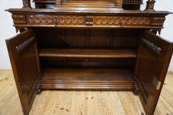 FIGURALNY BRETOŃSKI KREDENS BOGATO RZEŹBIONY FRANCJA ORYGINAŁ