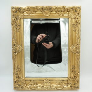 ZŁOTE WISZĄCE LUSTRO LUSTERKO OZDOBNA RAMA 54x44