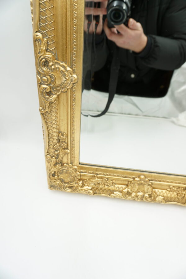 ZŁOTE WISZĄCE LUSTRO LUSTERKO OZDOBNA RAMA 54x44