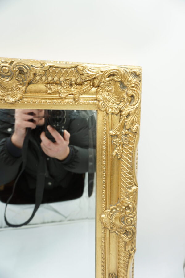 ZŁOTE WISZĄCE LUSTRO LUSTERKO OZDOBNA RAMA 54x44