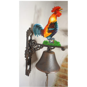 PIĘKNY ŻELIWNY DZWON DZWONECZEK KOGUT KOGUCIK