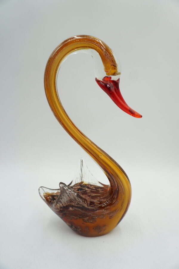 SZKŁO MURANO, FIGURA PIĘKNY ŁABĘDŹ