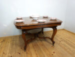STARY ROZKŁADANY STÓŁ LUDWIK GIĘTE NOGI PIĘKNA FORMA