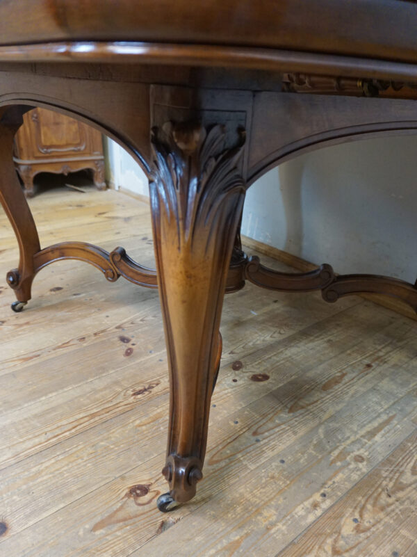 STARY ROZKŁADANY STÓŁ LUDWIK GIĘTE NOGI PIĘKNA FORMA