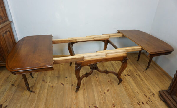 STARY ROZKŁADANY STÓŁ LUDWIK GIĘTE NOGI PIĘKNA FORMA