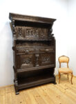 STARY BOGATO RZEŹBIONY KREDENS KOMODA Z NADSTAWKĄ UNIKAT