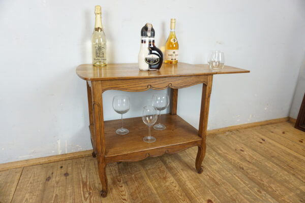 RUSTYKALNY BAREK STOLIK LUDWIK Z WYSUWANYM BLATEM