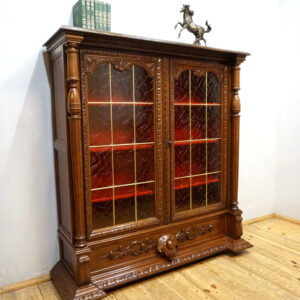 PRZESZKLONA PODRĘCZNA BIBLIOTECZKA KOMODA BAREK EKLEKTYCZNA