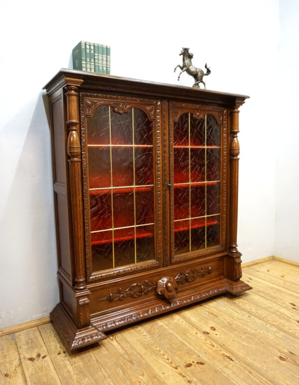 PRZESZKLONA PODRĘCZNA BIBLIOTECZKA KOMODA BAREK EKLEKTYCZNA