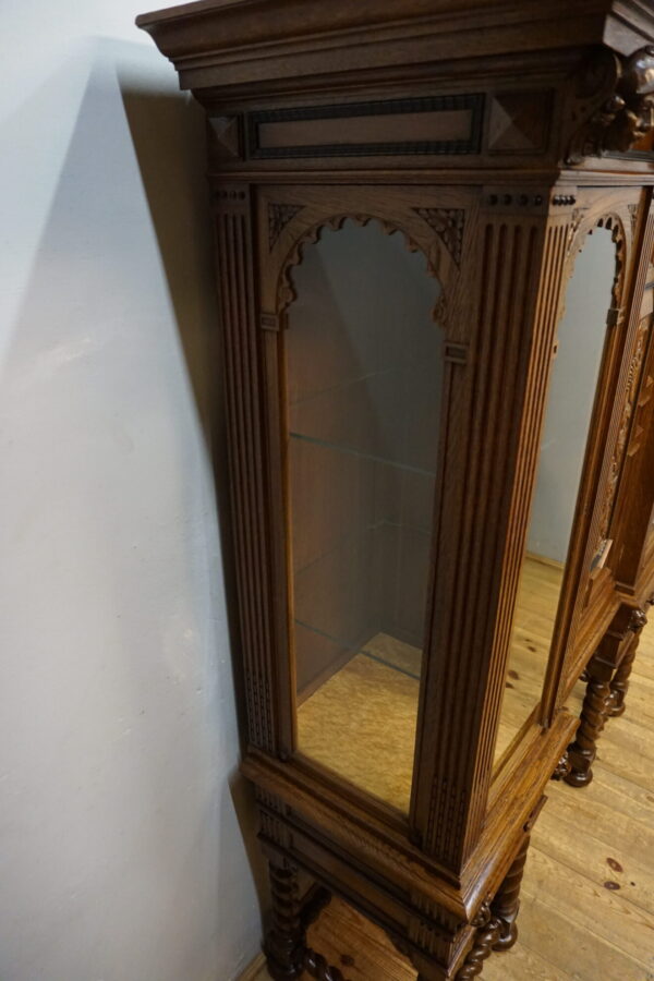 NIESPOTYKANA DUŻA WITRYNA SERWANTKA GŁOWY SPIRALE