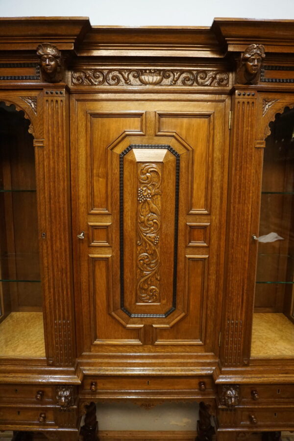 NIESPOTYKANA DUŻA WITRYNA SERWANTKA GŁOWY SPIRALE