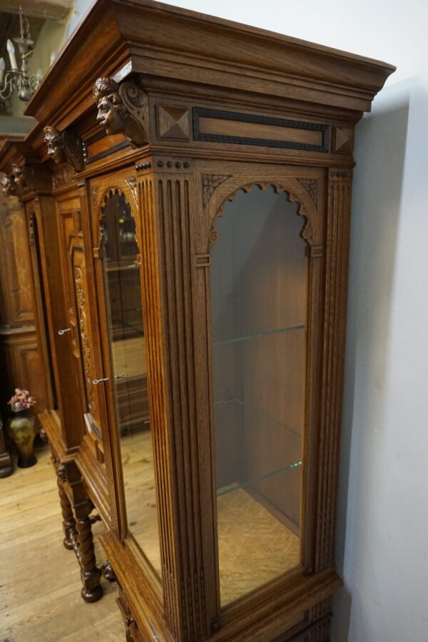 NIESPOTYKANA DUŻA WITRYNA SERWANTKA GŁOWY SPIRALE