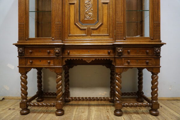 NIESPOTYKANA DUŻA WITRYNA SERWANTKA GŁOWY SPIRALE