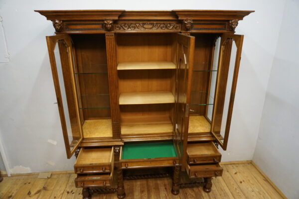 NIESPOTYKANA DUŻA WITRYNA SERWANTKA GŁOWY SPIRALE