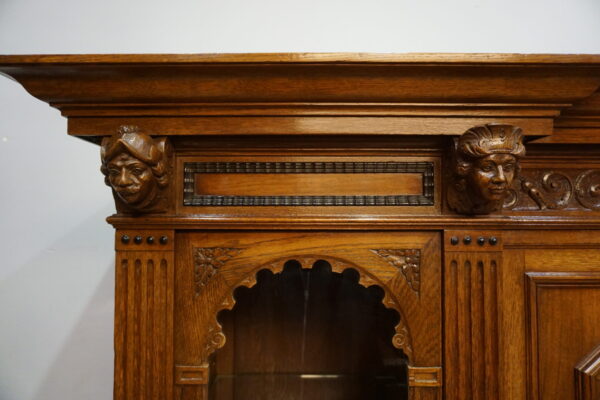 NIESPOTYKANA DUŻA WITRYNA SERWANTKA GŁOWY SPIRALE