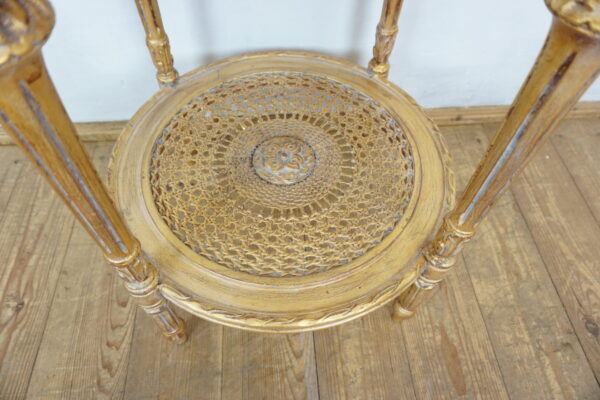 OKRĄGŁY ZŁOTY STOLIK KAWOWY MARMUR