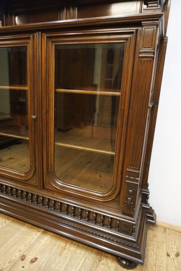 PRZESZKLONA BIBLIOTECZKA PODRĘCZNA Z NADSTAWKĄ