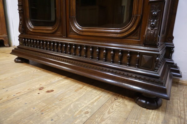 PRZESZKLONA BIBLIOTECZKA PODRĘCZNA Z NADSTAWKĄ