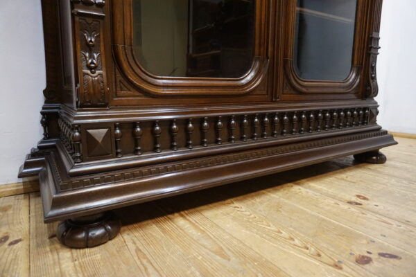 PRZESZKLONA BIBLIOTECZKA PODRĘCZNA Z NADSTAWKĄ