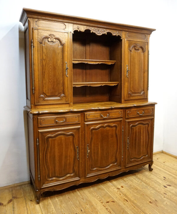 DUŻY KREDENS LUDWIK LITY DĄB FRANCJA rustykalny