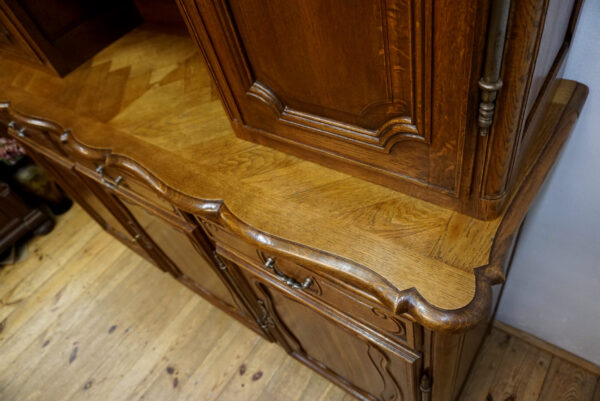 DUŻY KREDENS LUDWIK LITY DĄB FRANCJA rustykalny