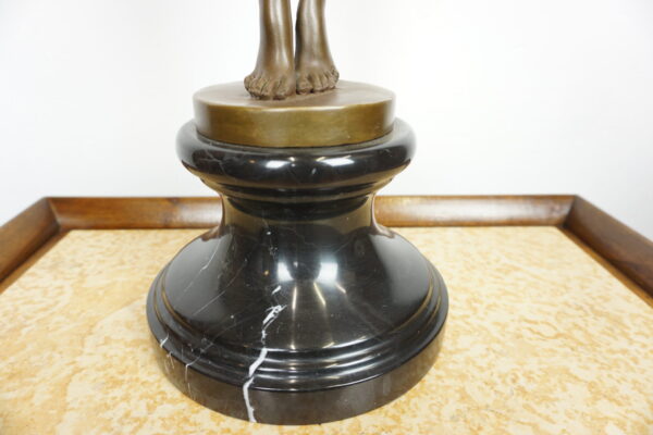 FIGURA Z BRĄZU TANCERKA SKARABEUSZA sygnowana 74cm 12kg