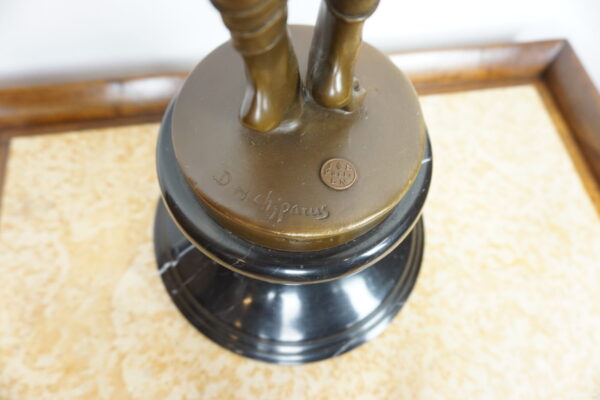 FIGURA Z BRĄZU TANCERKA SKARABEUSZA sygnowana 74cm 12kg