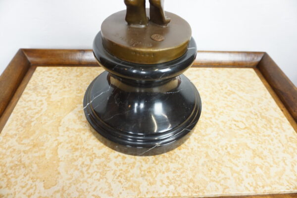 FIGURA Z BRĄZU TANCERKA SKARABEUSZA sygnowana 74cm 12kg