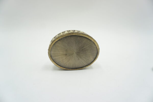 SZKATUŁKA PUZDERKO OWALNE Z CYRKONIAMI