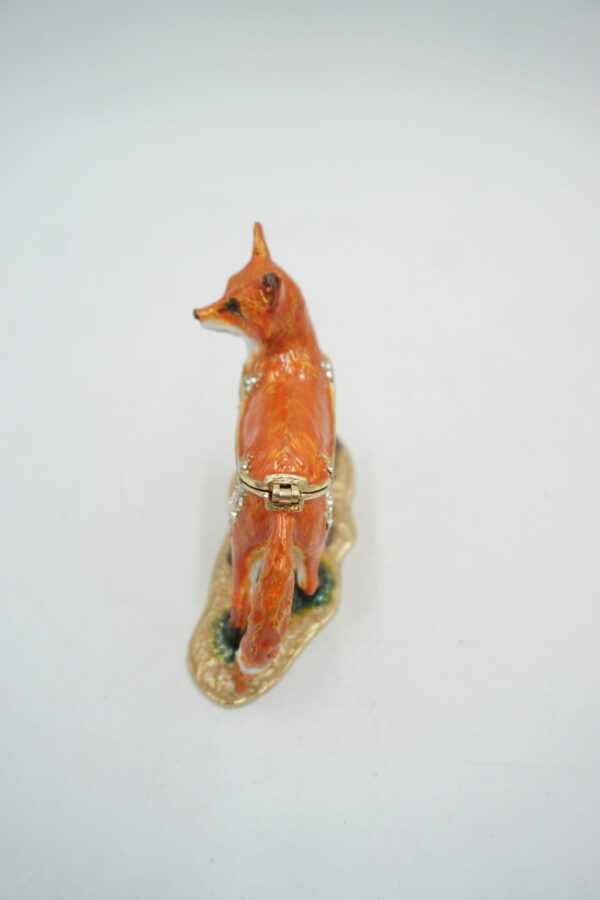 SZKATUŁKA PUZDERKO LIS Z CYRKONIAMI