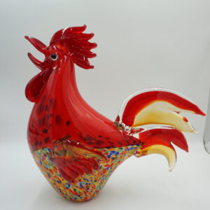 DUŻA FIGURA SZKLANA SZKŁO STYL MURANO