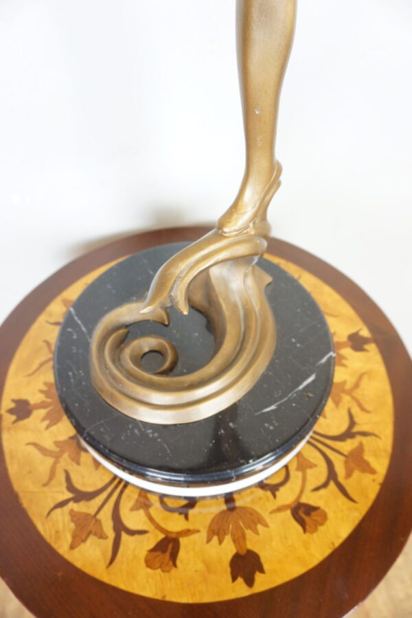 FIGURA Z BRĄZU TANCERKA BALETNICA BALLERINA Z KOŁEM