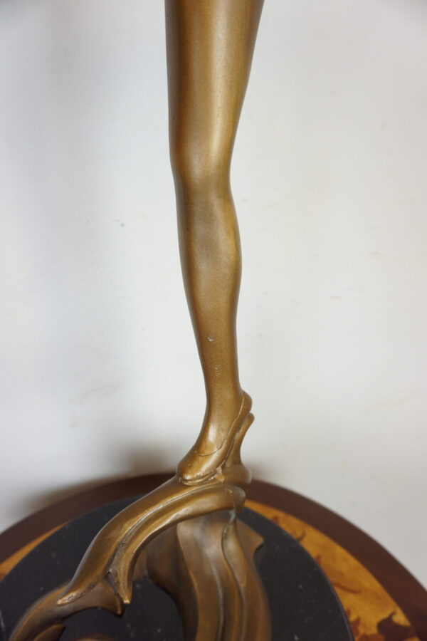 FIGURA Z BRĄZU TANCERKA BALETNICA BALLERINA Z KOŁEM