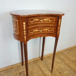 SZAFKA NOCNA STOLIK NERKA INTARSJE WYSOKIE NÓŻKI