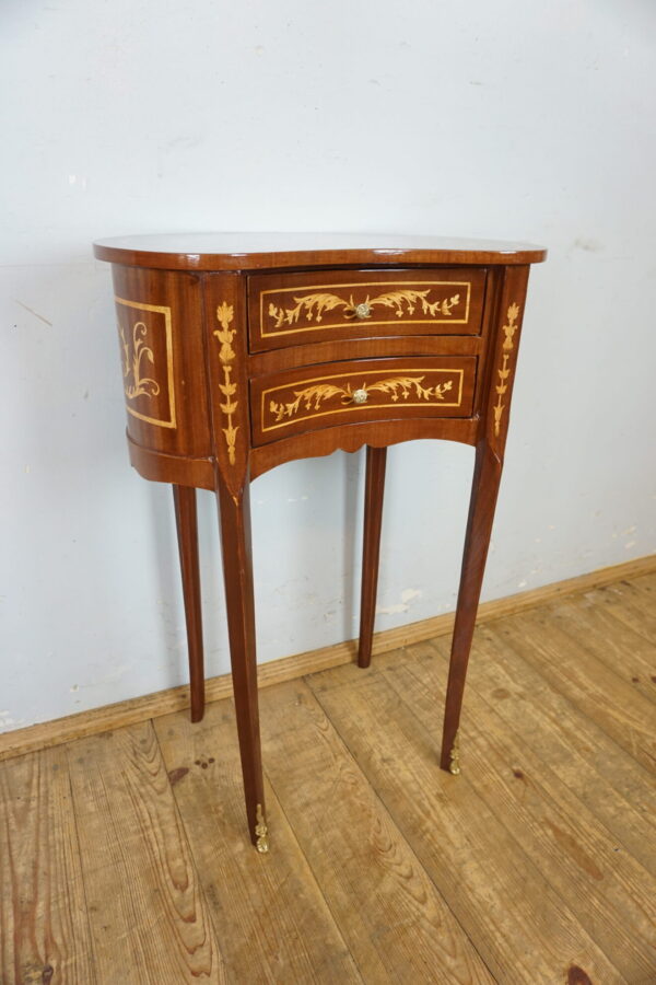 SZAFKA NOCNA STOLIK NERKA INTARSJE WYSOKIE NÓŻKI2