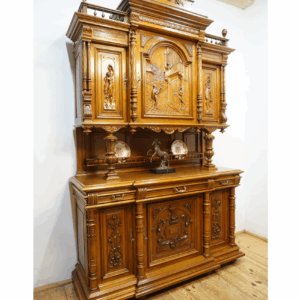 MASYWNY SYGNOWANY KREDENS LITY ORZECH ROMEO I JULIA