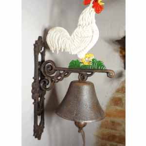 PIĘKNY ŻELIWNY DZWON DZWONECZEK KOGUT