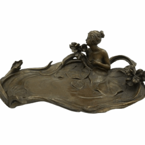 PATERA POPIELNICZKA DAMA Z KWIATAMI Z BRĄZU