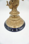 KOBALTOWY RÓG OBFITOŚCI BRĄZ+PORCELANA CORNUCOPIA NA SZCZĘŚCIE DOBROBYT