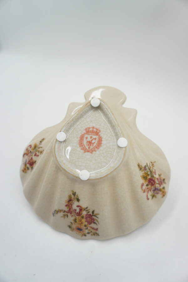 PATERKA POPIELNICZKA MYDELNICZKA PORCELANA Z BRĄZEM - ANIOŁEK