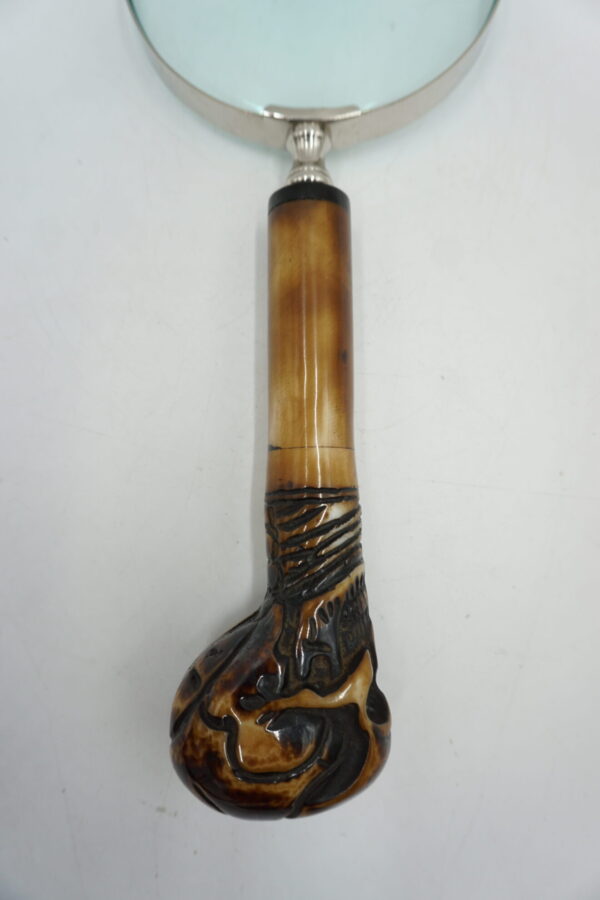 PIĘKNA LUPA SZKŁO POWIĘKSZAJĄCE CZASZKA