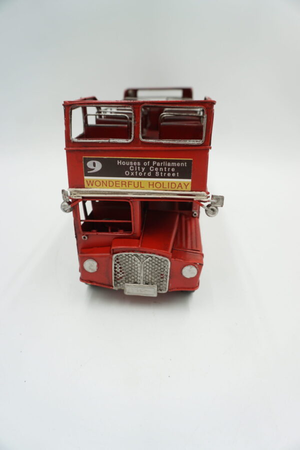 METALOWY MODEL CZERWONY DWUPIĘTROWY AUTOBUS KOLEKCJONERSKI PREZENT
