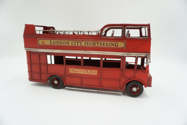 METALOWY MODEL CZERWONY DWUPIĘTROWY AUTOBUS KOLEKCJONERSKI PREZENT