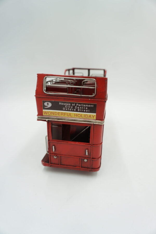 METALOWY MODEL CZERWONY DWUPIĘTROWY AUTOBUS KOLEKCJONERSKI PREZENT