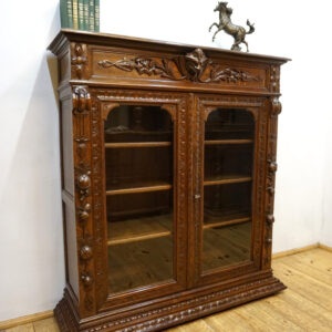 STARA PRZESZKLONA PODRĘCZNA BIBLIOTECZKA KOMODA BAREK NEORENESANS